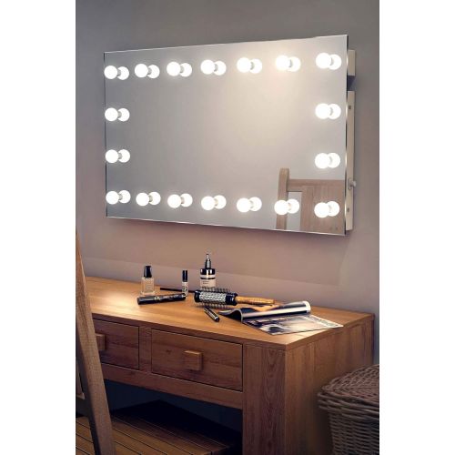  DIAMOND X COLLECTION Diamond X Wallmount Hollywood Makeup Mirror with Dimmable LED k91CW