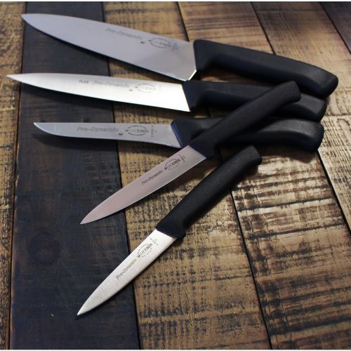  DICK Pro Dynamic Messer Rolltasche mit 5 Messer, Klingen aus rostfreiem Stahl, schwarz Griffe