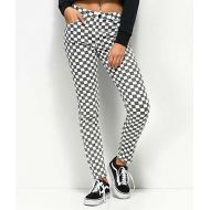 DICKIES Dickies White & Black Checkered High Rise Skinny Jeans