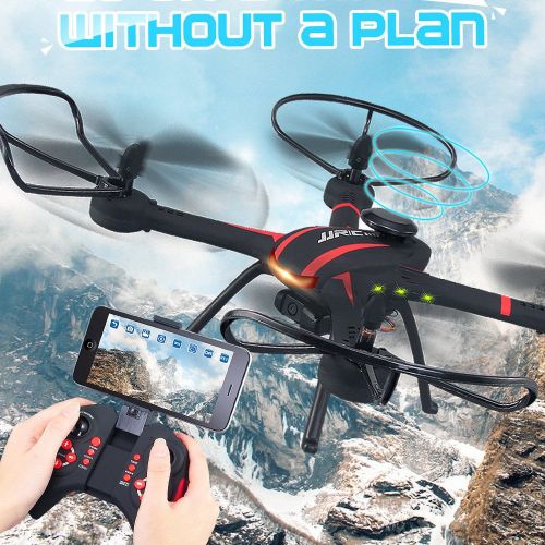  DICPOLIA Original JJRC H11WH 2.4G 4CH 2.0MP 720P FPV HD Camera WiFi FPV RC Quadcopter RTF C5O0,Airplane Remote Control Toys Racing Controllers Helicopters Drone With LED Light For Beginner