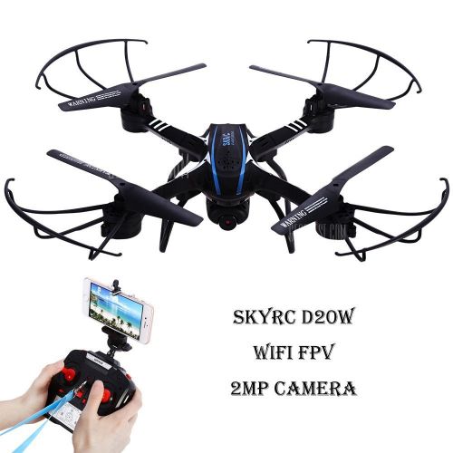  DICPOLIA Remote Control SKYC D20W WiFi FPV 2MP Camera 2.4GHz 4 Channel 6 Axis Gyro Quadcopter 3D Rollove,Racing Controllers Helicopters Drone Parts 4 Channnel Planes For Beginner Adults Kid