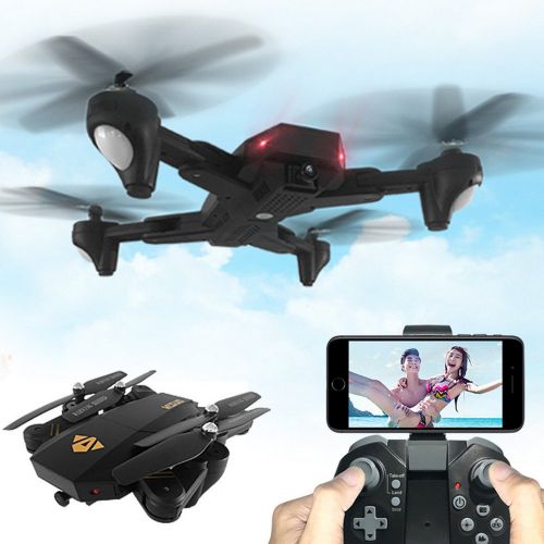  DICPOLIA VISUO XS809HW RC Quadcopter Wifi FPV Foldable Selfie Drone 2MP 3 Battery,Remote Control Airplane Outdoor Racing Controllers Rc Helicopters Drone 4 Channnel Planes For Kids Adults L
