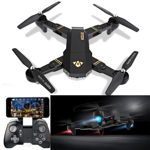  DICPOLIA VISUO XS809HW RC Quadcopter Wifi FPV Foldable Selfie Drone 2MP 3 Battery,Remote Control Airplane Outdoor Racing Controllers Rc Helicopters Drone 4 Channnel Planes For Kids Adults L