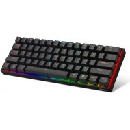 DIERYA DK61E 60% Wired Mechanical Gaming Keyboard, Hot Swap Optical Switch, RGB Backlit, Waterproof, PBT Keycap, Blind-Mate Interface, Compact Computer Keyboard with Full Keys Prog