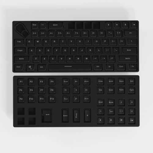  Dierya Black PBT Double Shot Pudding Keycaps, 108 Keys Mechanical Keycaps Set - OEM Profile - Compatible with 60% TKL Full-Size Stand US Layout Mechanical Gaming Keyboard (Keycaps