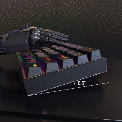  [아마존베스트]Dierya DK61 Pro Bluetooth 5.1 Mechanical Gaming Keyboard 60% Wireless/Wired PBT Keycap RGB Backlit Mini Compact 61 Keys Computer Keyboard with Full Keys Programmable (Gateron Optic