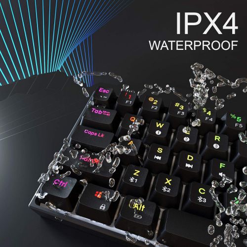  [아마존베스트]Dierya DK61 Pro Bluetooth 5.1 Mechanical Gaming Keyboard 60% Wireless/Wired PBT Keycap RGB Backlit Mini Compact 61 Keys Computer Keyboard with Full Keys Programmable (Gateron Optic