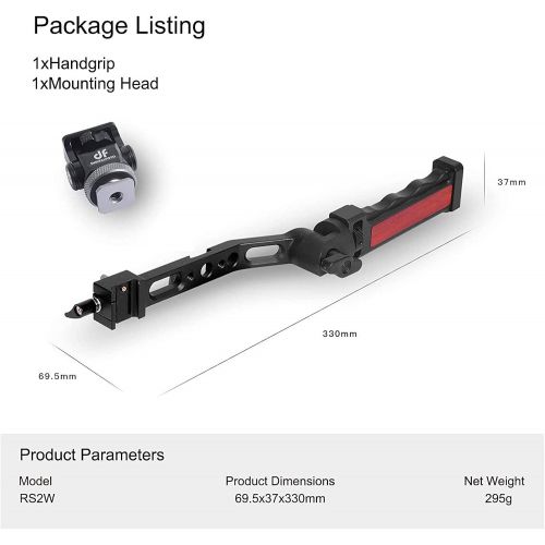  DIFESURO RS2/RSC2 Gimbal Accessories,Wooden Adjustable Handle Sling Handgrip Compatible with DJI RS 2 / RSC 2 Gimbal Handheld Stabilizer Mounting Mic/Monitor Etc