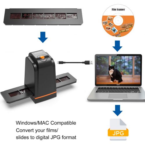  [아마존베스트]DIGITNOW 135 Film Slide Scanner Converts Negative,Slide&Film to Digital Photo,Supports MAC/ Windows XP/Vista/ 7/8/10