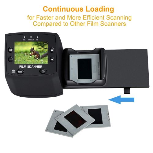  DIGITNOW! 135 Film Negative Scanner High Resolution Slide Viewer,Convert 35mm Film &Slide to Digital JPEG Save into SD Card , with Slide Mounts Feeder No Computer/Software Required