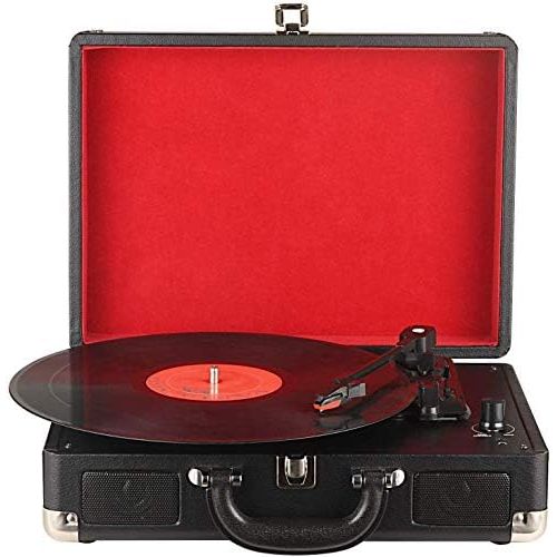  Visit the DIGITNOW Store DIGITNOW Turntable Record Player 3speeds with Built-in Stereo Speakers, Supports USB / RCA Output / Headphone Jack / MP3 / Mobile Phones Music Playback,Suitcase Design(Black)