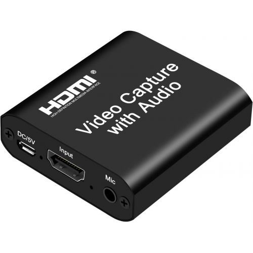  DIGITNOW Audio Video HDMI Capture Card with Loop Out, USB 2.0 4K HD 1080P 60FPS HDMI Video Game Capture Card for Live Streaming for PS3/ PS4 /Xbox One/DSLR/Camcorders/Action Cam