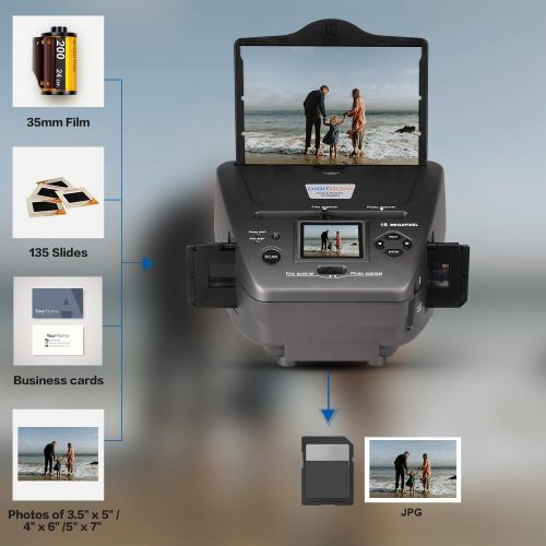  [아마존베스트]DIGITNOW All-in-One High Resolution 16MP Film Scanner, with 2.4 LCD Screen Converts 35mm/135slides&Negatives Film Scanner Photo, Name Card, Slides and Negatives for Saving Films to Digital