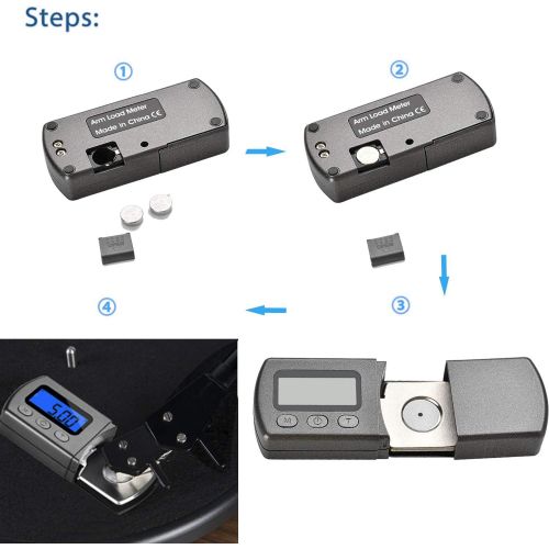  DIGITNOW Digital Turntable Stylus Force Scale Gauge 0.01g/5.00g ,Tracking Force Pressure Gauge/Scale for Tonearm Phono Cartridge, Blue LCD Backlight