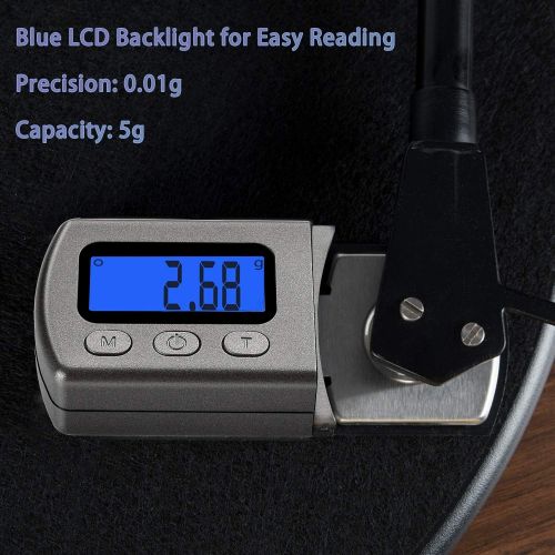  DIGITNOW Digital Turntable Stylus Force Scale Gauge 0.01g/5.00g ,Tracking Force Pressure Gauge/Scale for Tonearm Phono Cartridge, Blue LCD Backlight