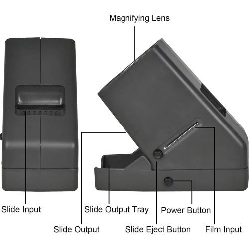  [아마존베스트]DIGITNOW! Portable LED Diabetic Viewer 35 mm Negative and Slide Projector Slide Viewer with 33x Magnification for Slides