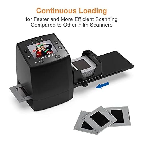  [아마존베스트]DIGITNOW! Slide scanner converts 35 mm / 135 negative and slide to digital JPEG, film scanner with high resolution of 1800 DPI, no computer required.