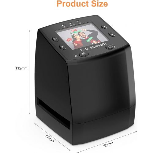  [아마존베스트]DIGITNOW! Slide scanner converts 35 mm / 135 negative and slide to digital JPEG, film scanner with high resolution of 1800 DPI, no computer required.