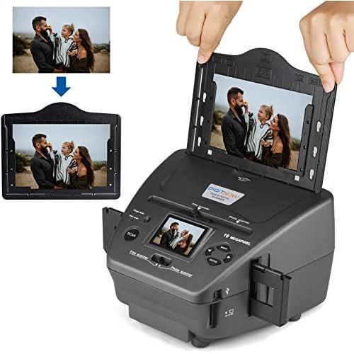  [아마존베스트]DIGITNOW! 16MP all-in-1 film slide scanner and 2.4 inch LCD display, multi-scanner for photos, slides, negative, and name cards, 35 mm slide film photo scanner converts slides to digital and