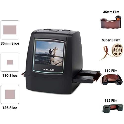  [아마존베스트]DIGITNOW! Film Scanner Slide Scanner Portable High Resolution 22MP All-In-1 Film and Slide Scanner for Super 8 Film 35mm Slides and Negatives, 110 and 126 Film to Digital Converter