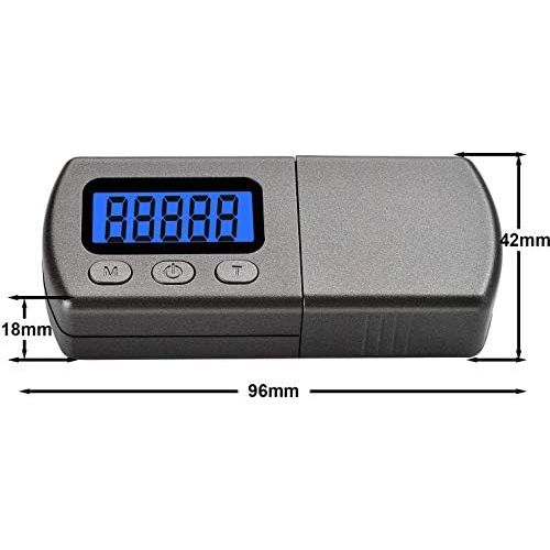  [아마존베스트]DIGITNOW! High Precision Digital Mini Turntable Stylus Force Scale Gauge 0.01g/5.00g Blue LCD Backlight for Tonarm Pickups