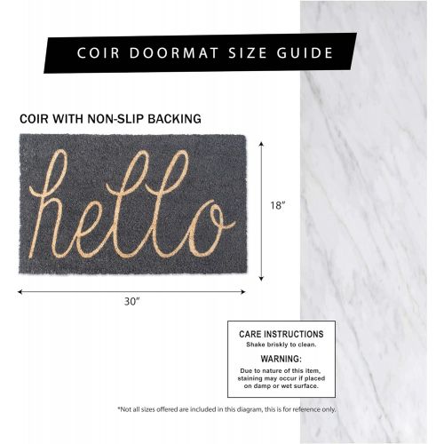  DII Natural Coconut Coir Seasonal Doormat, 18x30, Give Thanks Pumpkin