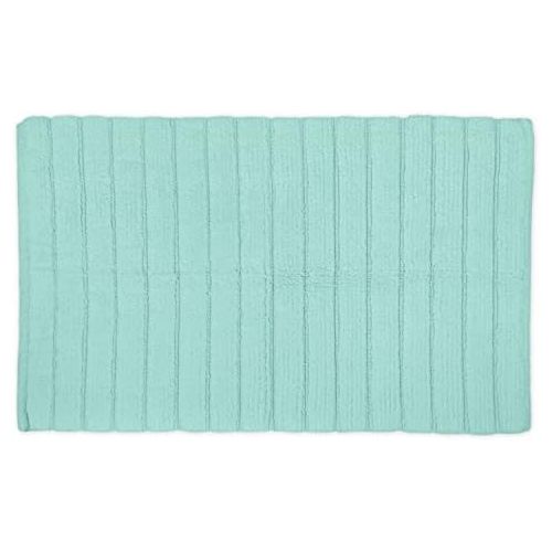  DII Cotton Ultra Absorbent Soft Luxury Spa Ribbed Bath Mat or Rug Place in Front of Shower, Vanity, Bath Tub, Sink, and Toilet 21x34 Mint