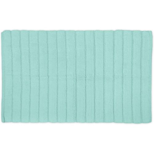  DII Cotton Ultra Absorbent Soft Luxury Spa Ribbed Bath Mat or Rug Place in Front of Shower, Vanity, Bath Tub, Sink, and Toilet 21x34 Mint