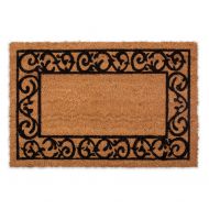 DII 10247 Indoor/Outdoor Natural Coco Coir Non Slip Backing Entry Way Doormat for Patio, Front, Weather Exterior Doors, 24x36 Printed Scroll