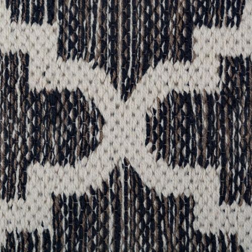  DII Indoor Flatweave Cotton Handloomed Yarn Dyed Woven Reversible Area Rug for Bedroom, Living Room, Kitchen, 4x6 - Lattice Gray