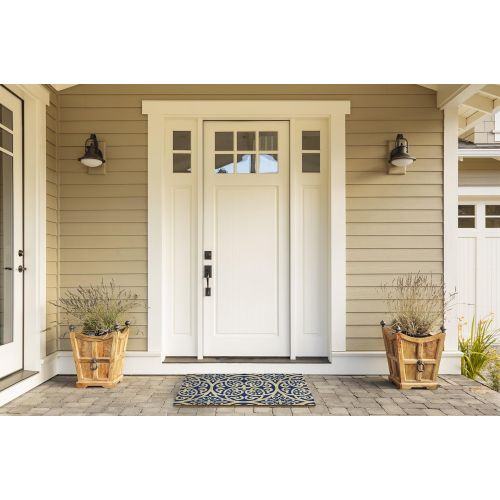  DII Indoor/Outdoor Natural Coir Easy Clean Rubber Non Slip Backing Entry Way Doormat For Patio, Front Door, All Weather Exterior Doors