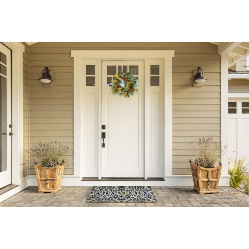  DII Indoor/Outdoor Natural Coir Easy Clean Rubber Non Slip Backing Entry Way Doormat For Patio, Front Door, All Weather Exterior Doors
