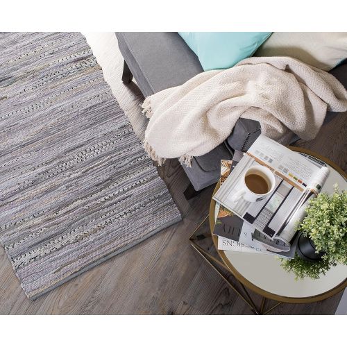  DII Contemporary Reversible Floor Rug Bathroom, Living Room, Kitchen, or Laundry Room (20x31.5) - Gray (Color may vary)