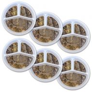 DII CRT32738 Real Tree Portion Plate Melamine 11 Diameter, Set of 6 Green Camo