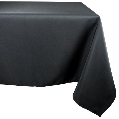  DII 100% Polyester Commercial Quality, Wrinkle & Stain Resistant Tablecloth 60x102 Rectangle - Black