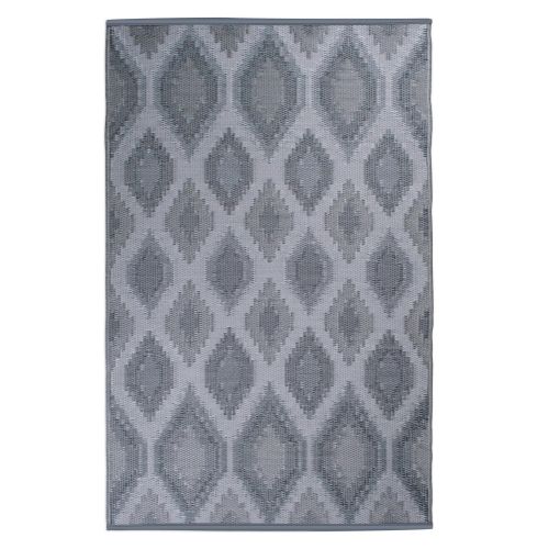  DII Moroccan Indoor/Outdoor Lightweight, Reversible, & Fade Resistant Area Rug, Use For Patio, Deck, Garage, Picnic, Beach, Camping, BBQ, Or Everyday Use - 4 x 6, Gray Lattice