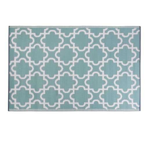  DII Moroccan Indoor/Outdoor Lightweight, Reversible, & Fade Resistant Area Rug, Use For Patio, Deck, Garage, Picnic, Beach, Camping, BBQ, Or Everyday Use - 4 x 6, Gray Lattice