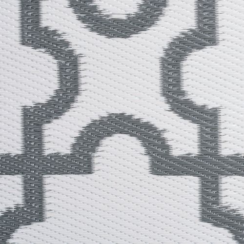  DII Moroccan Indoor/Outdoor Lightweight, Reversible, & Fade Resistant Area Rug, Use For Patio, Deck, Garage, Picnic, Beach, Camping, BBQ, Or Everyday Use - 4 x 6, Gray Lattice