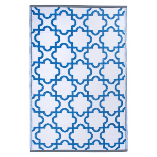  DII Moroccan Indoor/Outdoor Lightweight, Reversible, & Fade Resistant Area Rug, Use For Patio, Deck, Garage, Picnic, Beach, Camping, BBQ, Or Everyday Use - 4 x 6, Gray Lattice