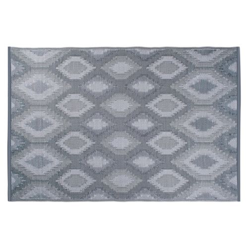  DII Moroccan Indoor/Outdoor Lightweight, Reversible, & Fade Resistant Area Rug, Use For Patio, Deck, Garage, Picnic, Beach, Camping, BBQ, Or Everyday Use - 4 x 6, Gray Lattice