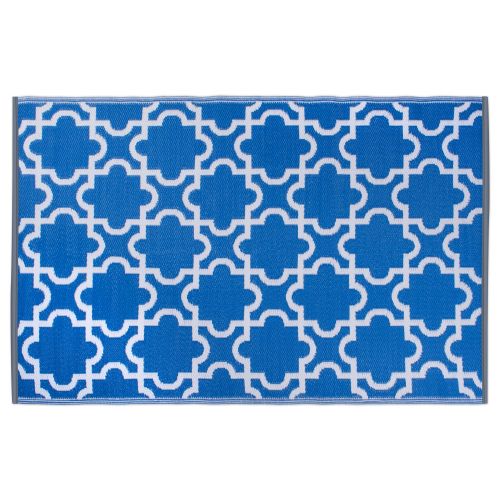  DII Moroccan Indoor/Outdoor Lightweight, Reversible, & Fade Resistant Area Rug, Use For Patio, Deck, Garage, Picnic, Beach, Camping, BBQ, Or Everyday Use - 4 x 6, Gray Lattice