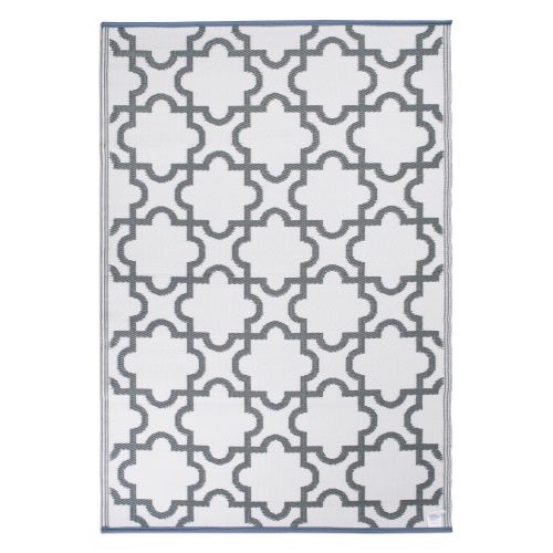  DII Moroccan Indoor/Outdoor Lightweight, Reversible, & Fade Resistant Area Rug, Use For Patio, Deck, Garage, Picnic, Beach, Camping, BBQ, Or Everyday Use - 4 x 6, Gray Lattice