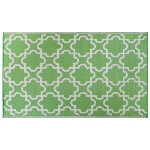  DII Moroccan Indoor/Outdoor Lightweight, Reversible, & Fade Resistant Area Rug, Use For Patio, Deck, Garage, Picnic, Beach, Camping, BBQ, Or Everyday Use - 4 x 6, Gray Lattice