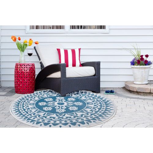  DII Moroccan Indoor/Outdoor Lightweight, Reversible, & Fade Resistant Area Rug, Use For Patio, Deck, Garage, Picnic, Beach, Camping, BBQ, Or Everyday Use - 4 x 6, Gray Lattice