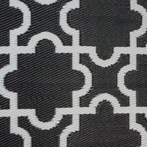  DII Moroccan Indoor/Outdoor Lightweight, Reversible, & Fade Resistant Area Rug, Use For Patio, Deck, Garage, Picnic, Beach, Camping, BBQ, Or Everyday Use - 4 x 6, Gray Lattice