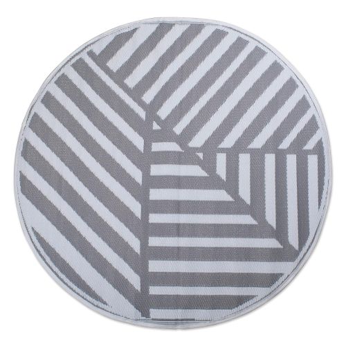  DII Moroccan Indoor/Outdoor Lightweight, Reversible, & Fade Resistant Area Rug, Use For Patio, Deck, Garage, Picnic, Beach, Camping, BBQ, Or Everyday Use - 4 x 6, Gray Lattice