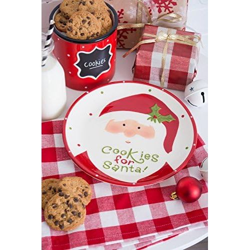  DII Winter Season Dishware Holiday Baking, 8.3x8.3, Santa