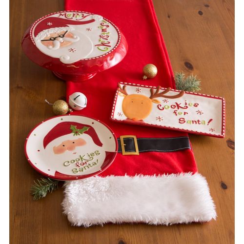  DII Winter Season Dishware Holiday Baking, 8.3x8.3, Santa