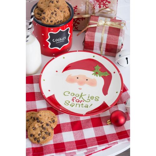  DII Winter Season Dishware Holiday Baking, 8.3x8.3, Santa