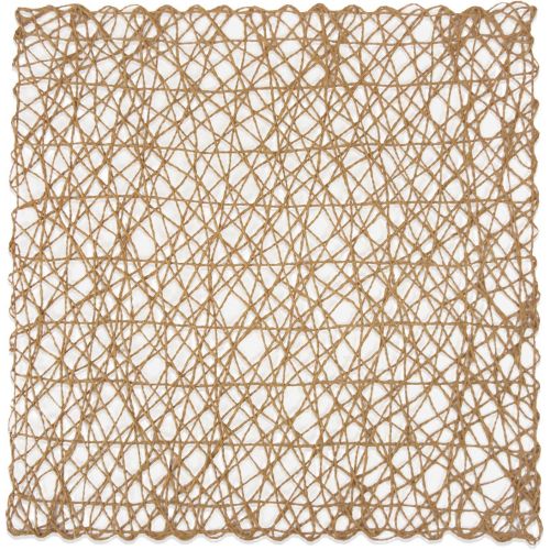  DII Woven Paper Square Decorative Placemat or Charger for Holidays, Parties, and Decor (16 Square) Taupe - Set of 6